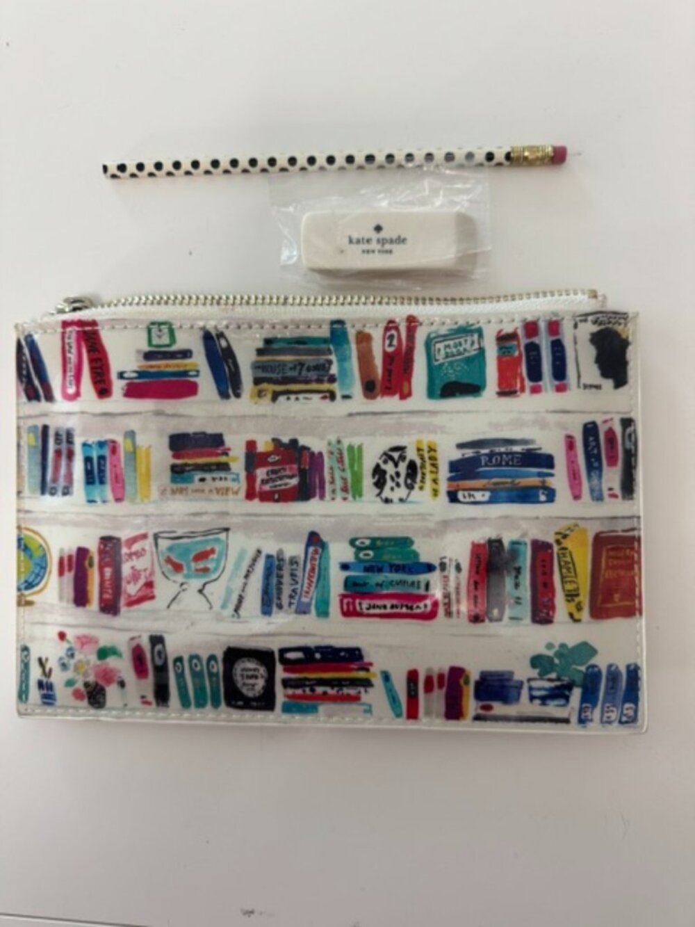 Kate Spade Pencil Zipper Pouch Book Design **Flaw**